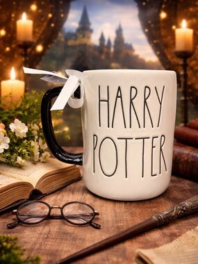 Rae Dunn Harry Potter Double Sided Coffee Mug NWT